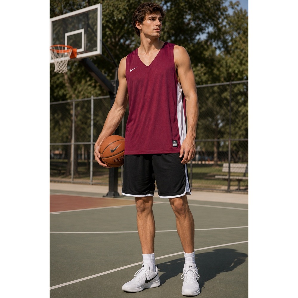 Nike Mens Reversible Basketball Jersey Maroon White Mesh Tank Top 3XLTT H7 ORT